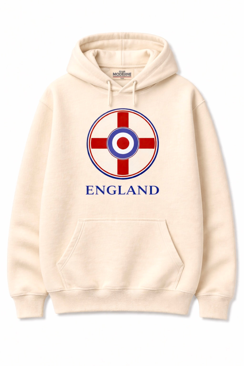 England Cream Hoodie Crest