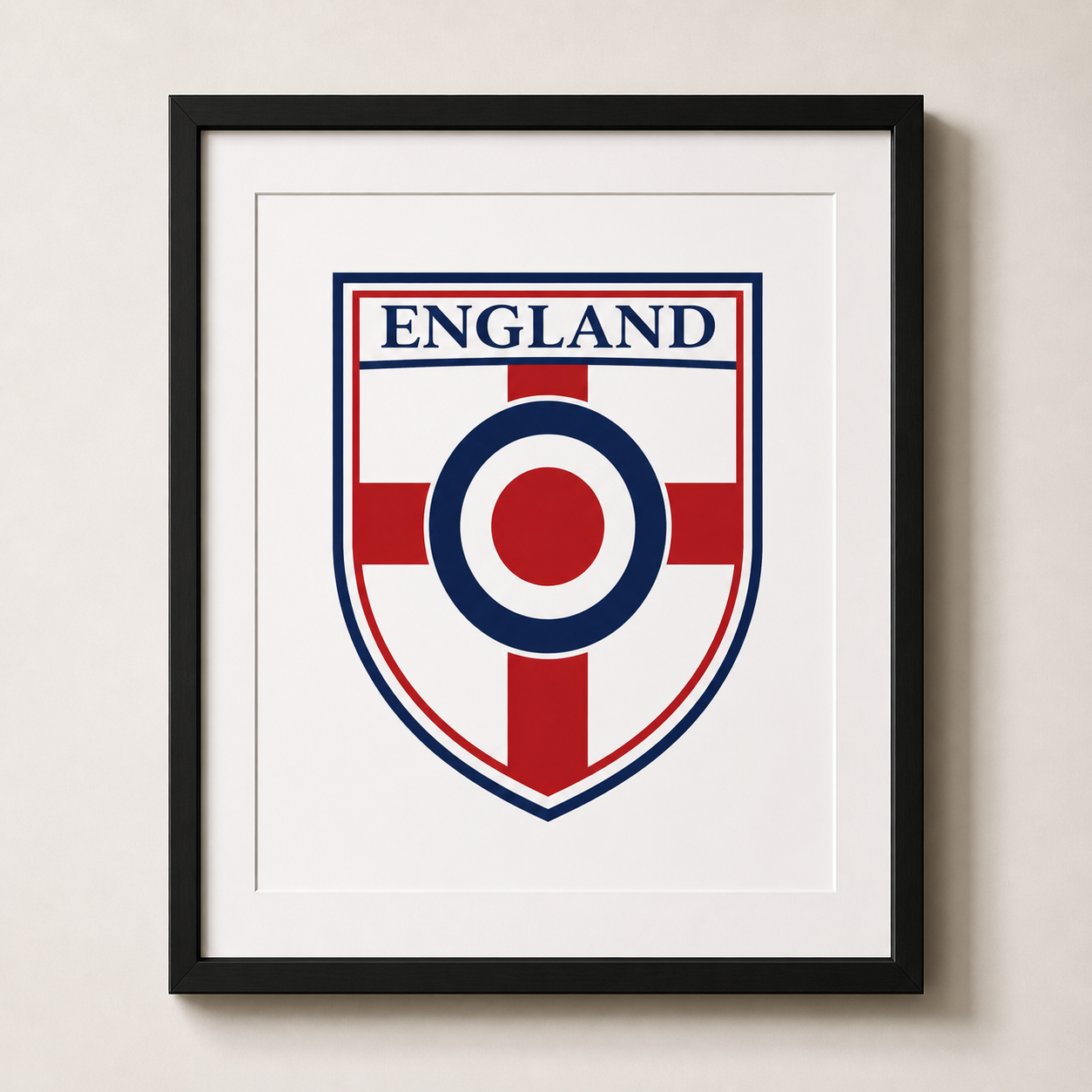 England White Print Shield