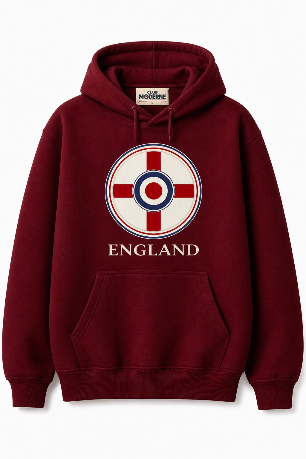 England Maroon Hoodie Crest
