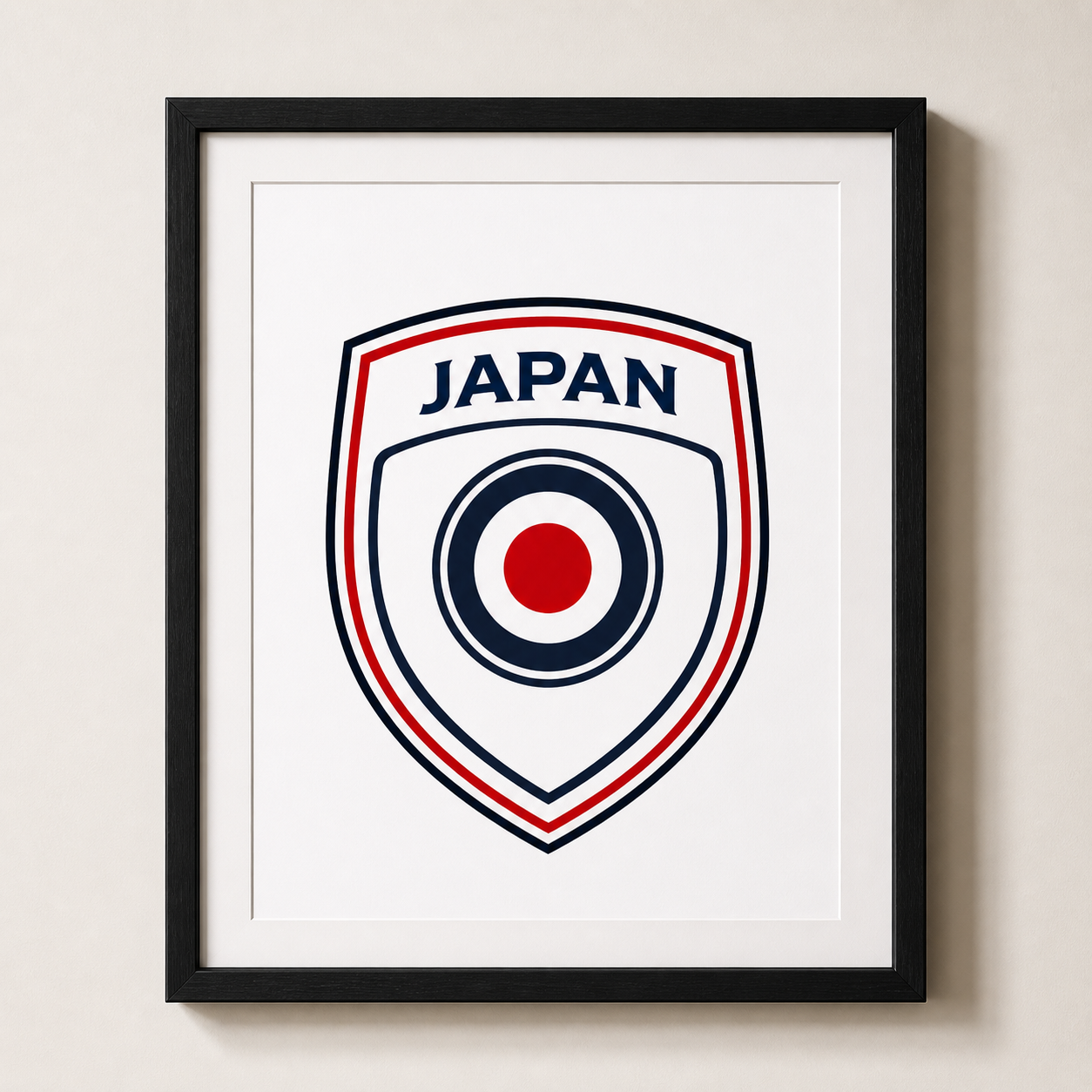 Japan White Print Shield