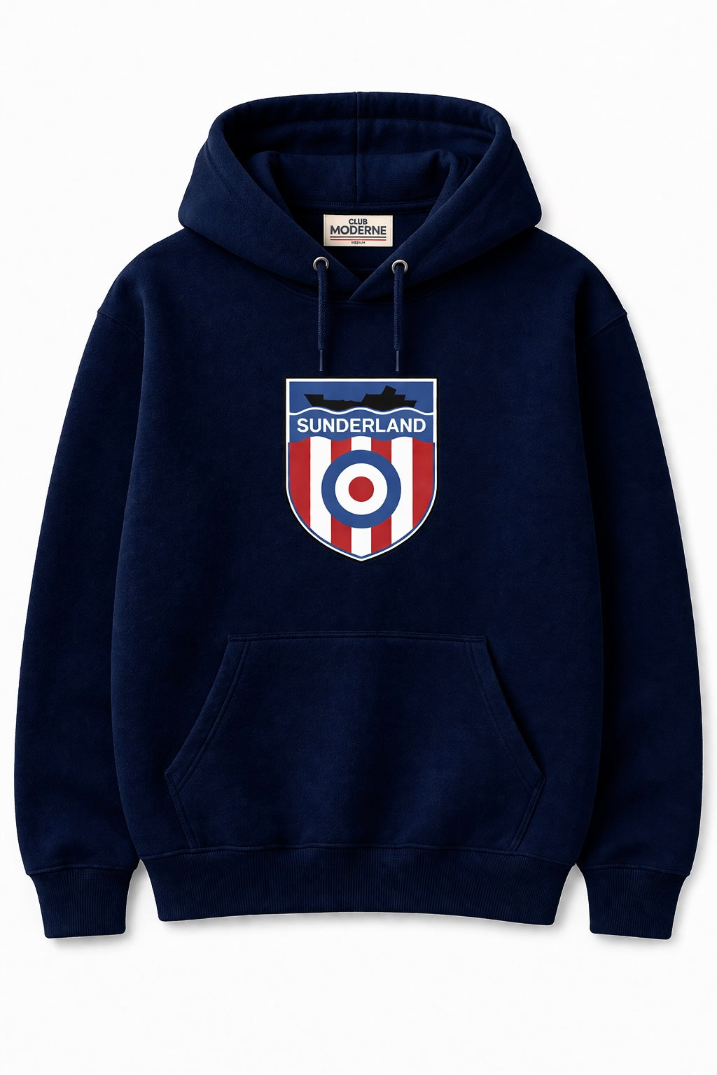 Sunderland Navy Hoodie Shield