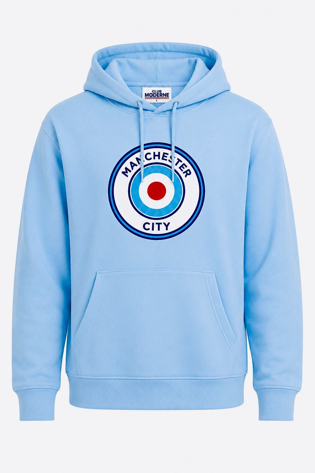 Manchester City Pastel Blue Hoodie Crest