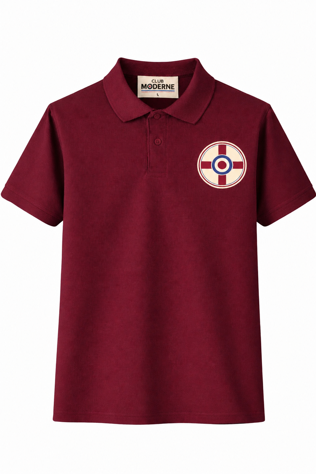 England Maroon Polo Shirt Crest