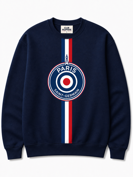 Paris Saint-Germain Tricolour Navy Sweatshirt