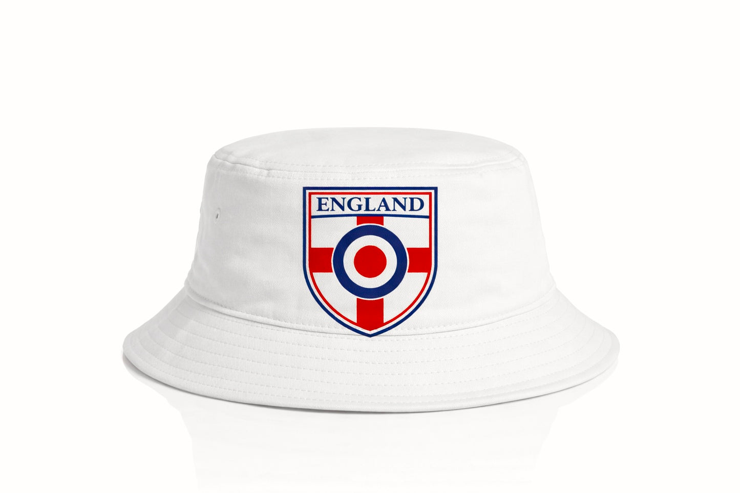 England White Bucket Hat Shield