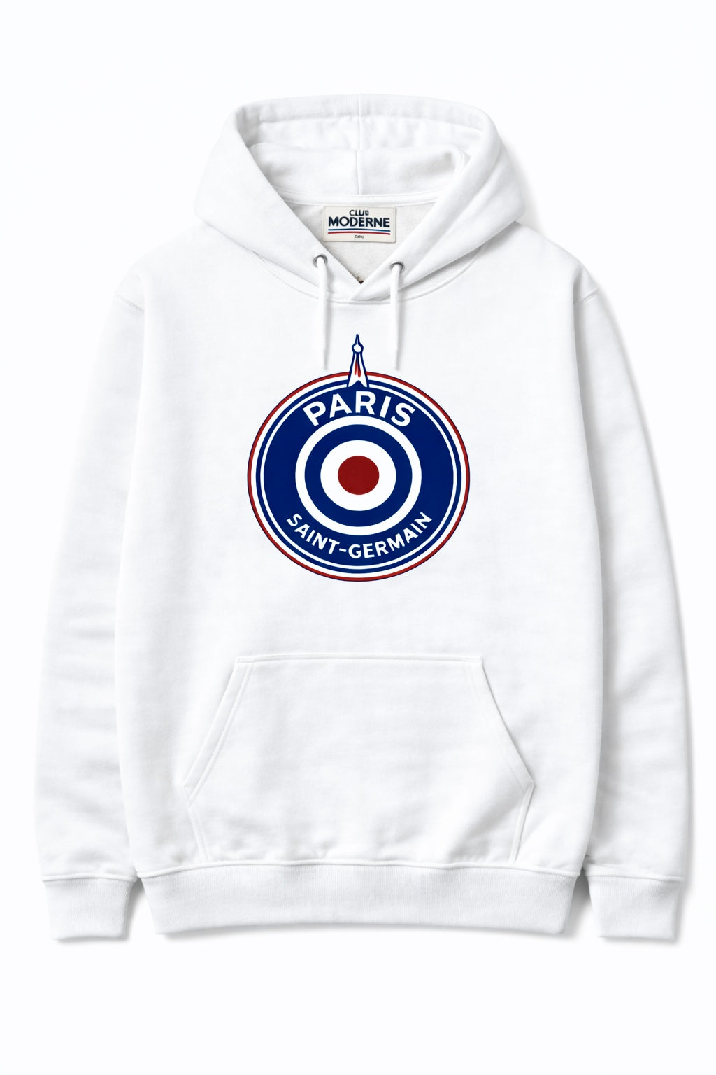 Paris Saint-Germain White Hoodie Crest