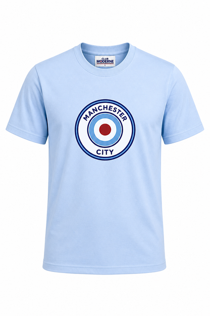 Manchester City Pastel Blue T-shirt Crest