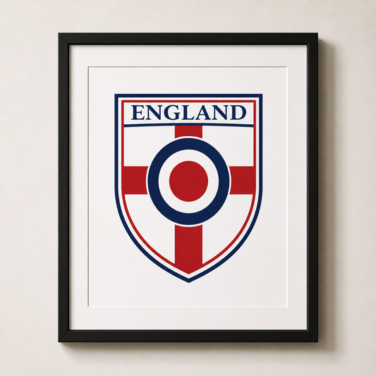 England White Print Shield
