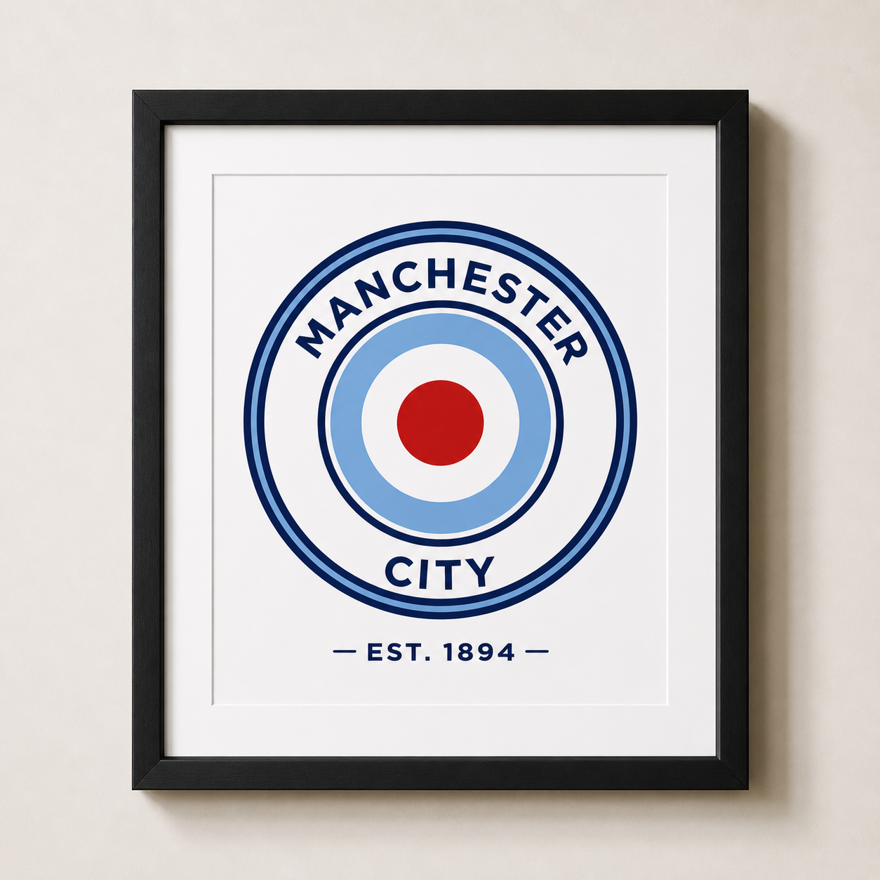 Manchester City White Print Crest