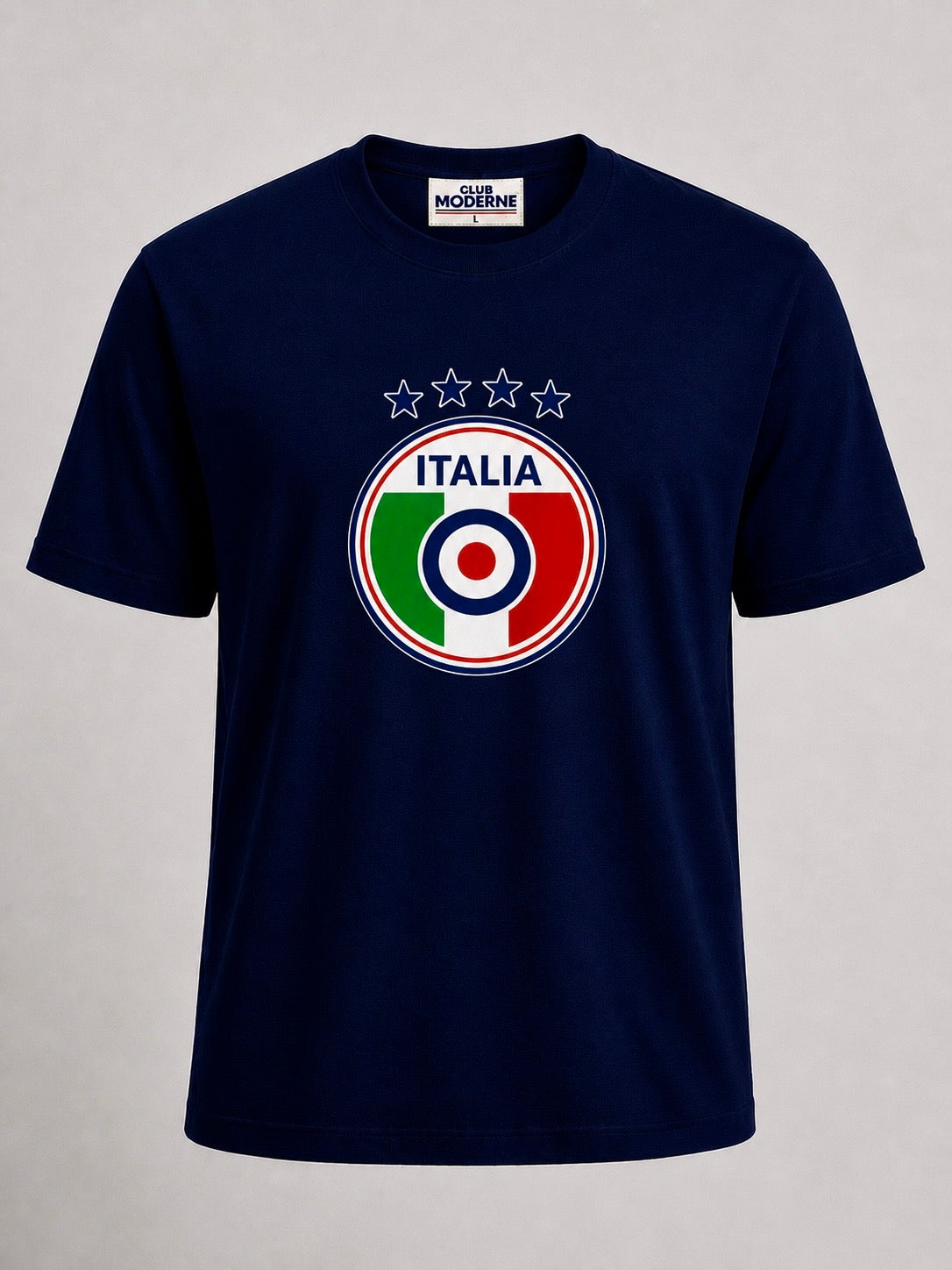 Italia Navy T-shirt Crest