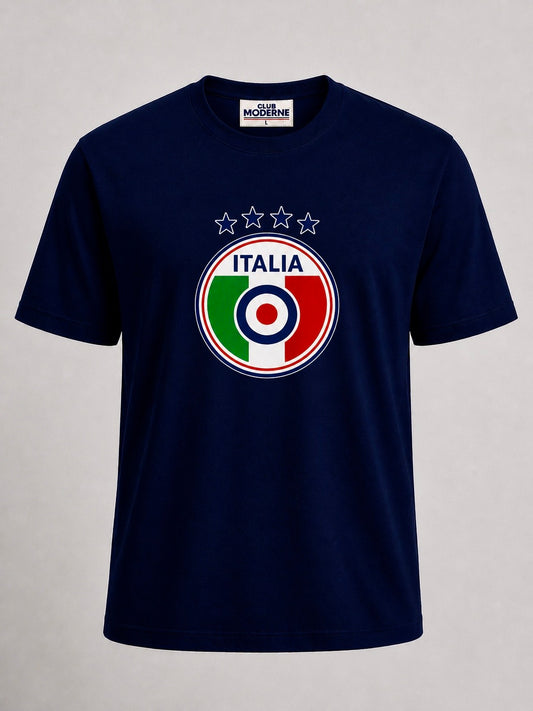 Italia Navy T-shirt Crest