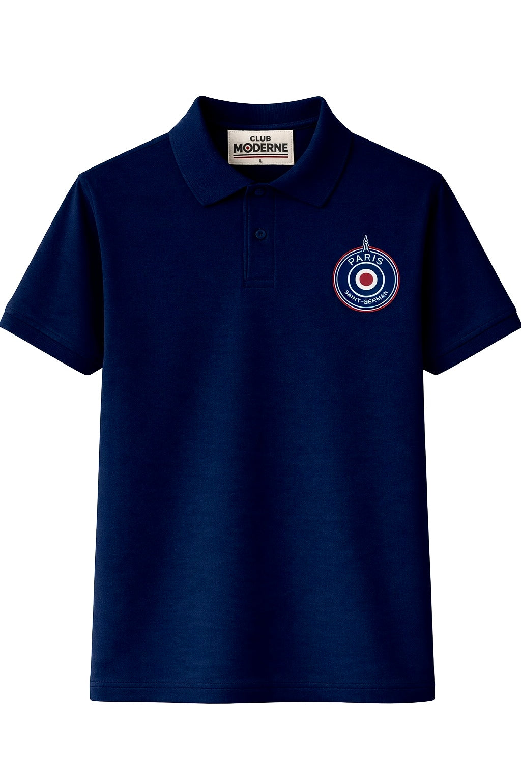 Paris Saint-Germain Navy Blue Polo Shirt Crest