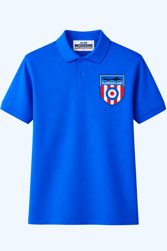 Sunderland Light Blue Polo Shirt Shield