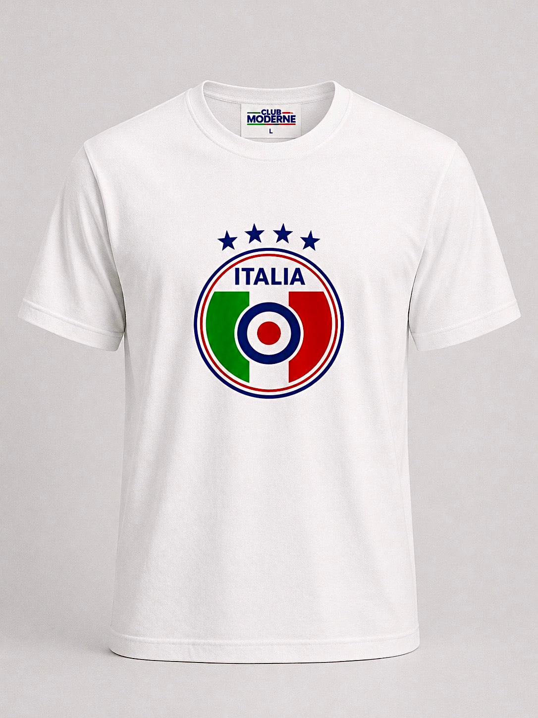 Italia White T-shirt Crest