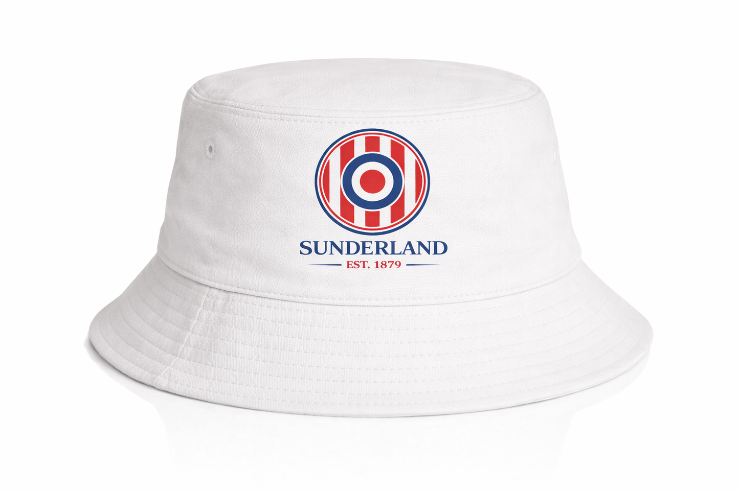 Sunderland White Bucket Hat Crest