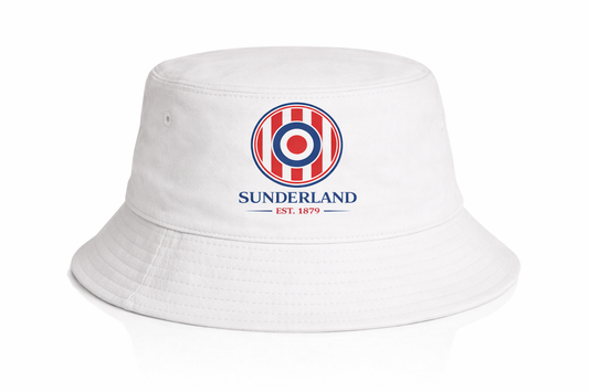 Sunderland White Bucket Hat Crest