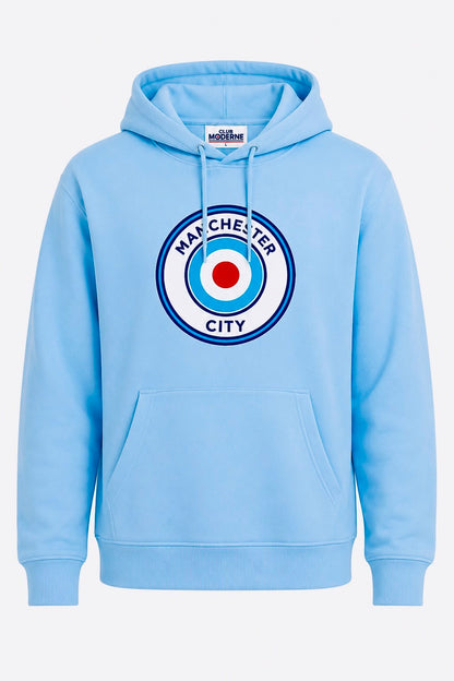Manchester City Pastel Blue Hoodie Crest