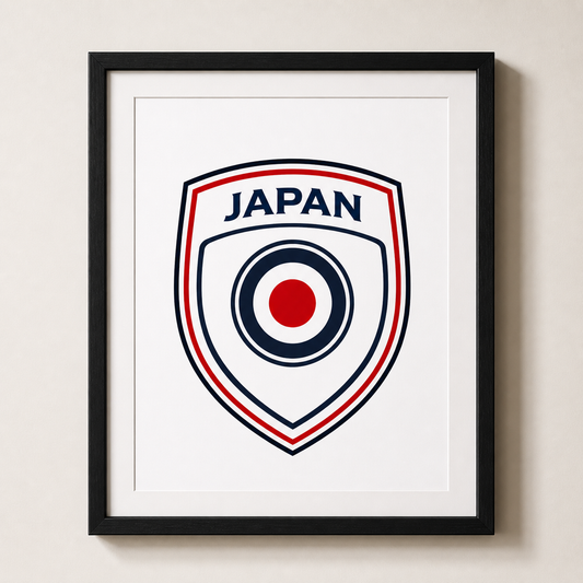 Japan White Print Shield