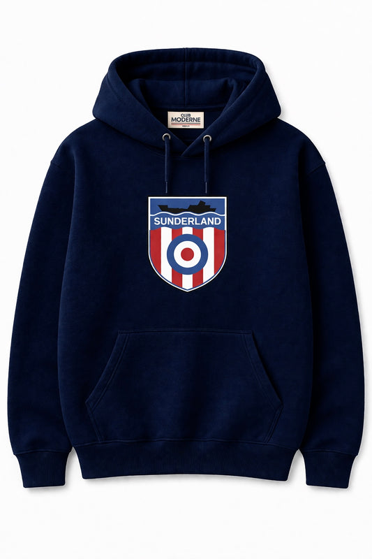 Sunderland Black Hoodie Shield