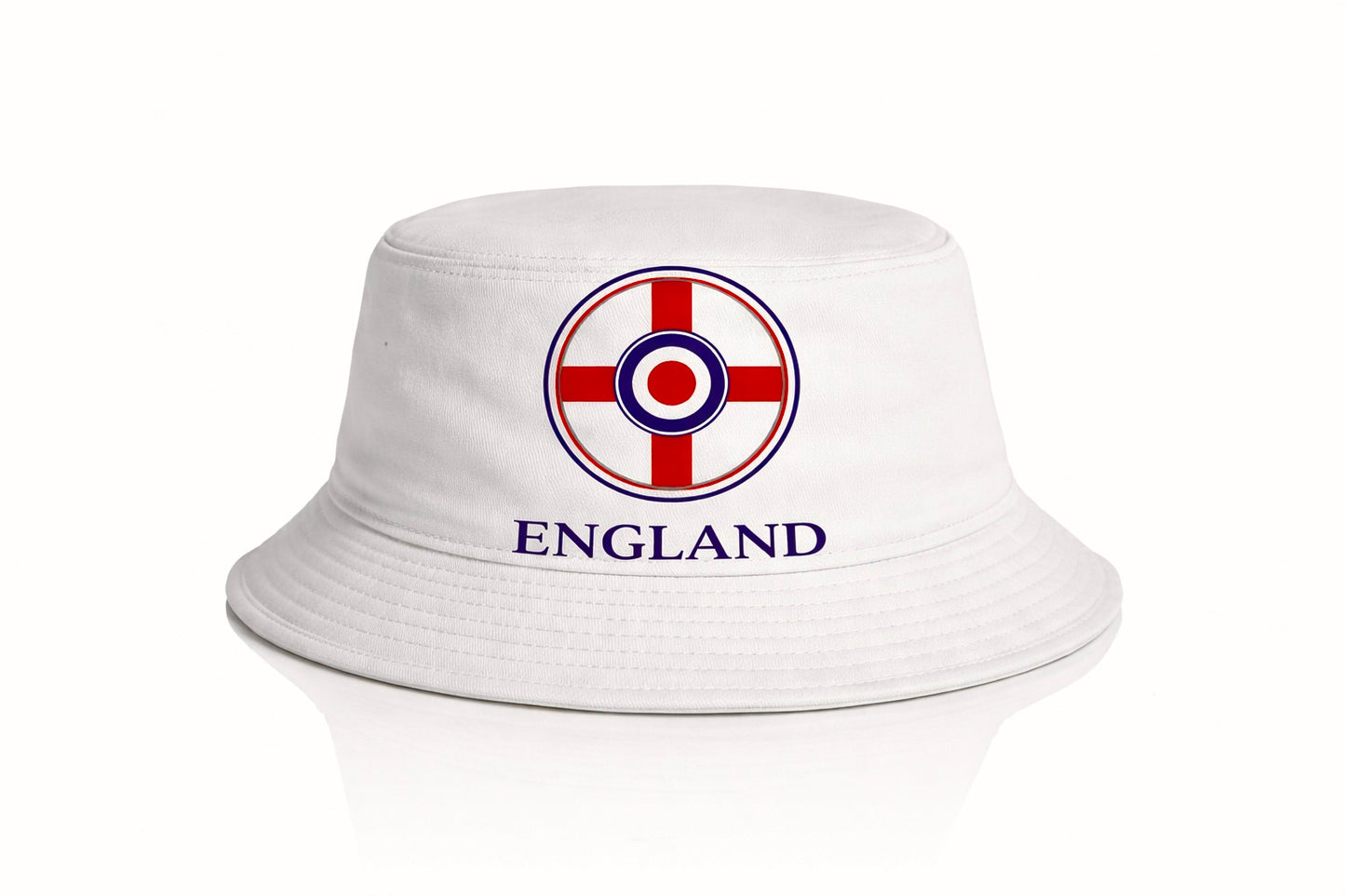 England White Bucket Hat Crest