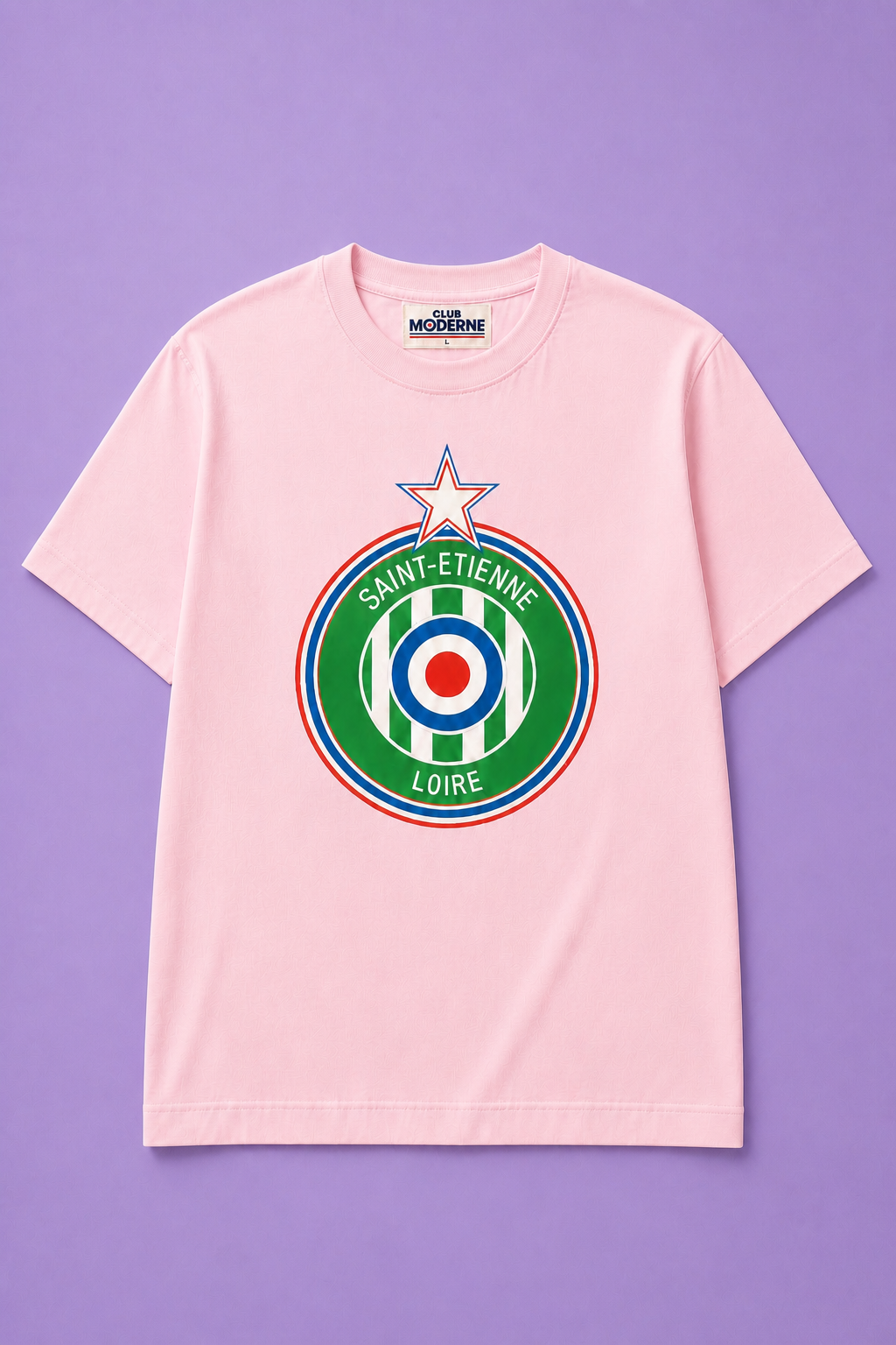 Saint-Etienne Loire Pink T-shirt Crest