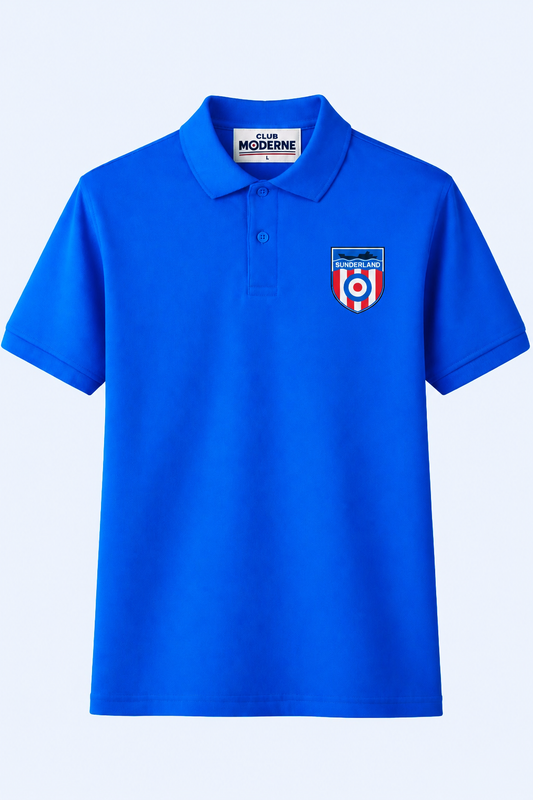 Sunderland Light Blue Polo Shirt Shield